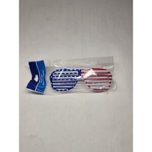 Classic Retro PATRIOTIC SHUTTER Shades SUN GLASSES USA American Flag Show Pride